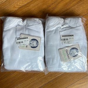 10 organic cotton white long sleeve bodysuits